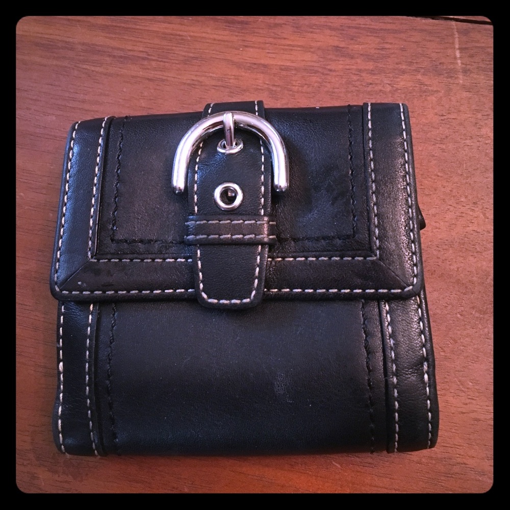 Black Leather COACH Wallet